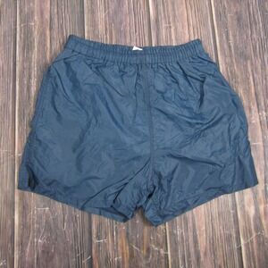 Defender Vintage Mens Medium Blue Nylon Boxer Shorts Elastic Waist Lined USA